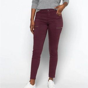 NWT Pistola Hannah Cargo Skinny Pants in Maroon